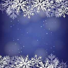 雪花在藍(lán)色的背景燈架