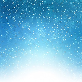 在藍色的背景虛化背景的雪花