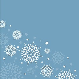淡藍(lán)色背景的白色雪花
