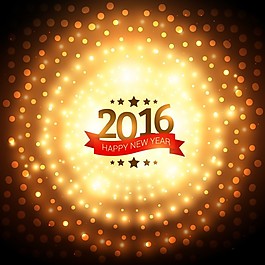 背景新的2016年的黄金灯