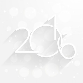 白色和散景新年賀卡