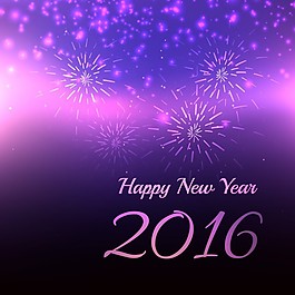 模糊2016快樂的新年卡片