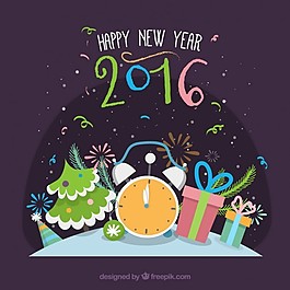 新年快樂2016平的背景