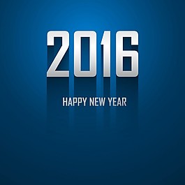 新的2016年的藍(lán)色卡片