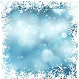 藍色的背景虛化背景的雪花