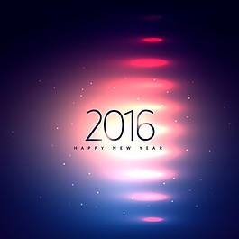 带粉红色灯的新的一年卡