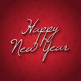 紅色背景的新年賀卡
