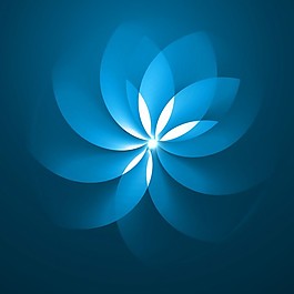 蓝色背景与抽象花