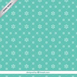 綠色的雪花圖案
