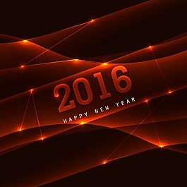 新的2016年閃亮的卡片