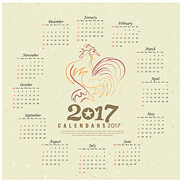 日歷2017年