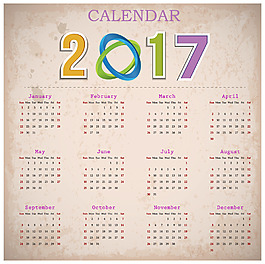 2017年日歷設(shè)計(jì)圖