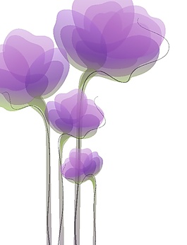紫色花矢量圖素材