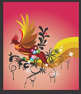 鳳凰矢量圖素材