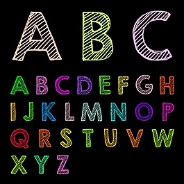英文字母矢量圖素材