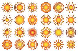 太陽形狀矢量圖素材