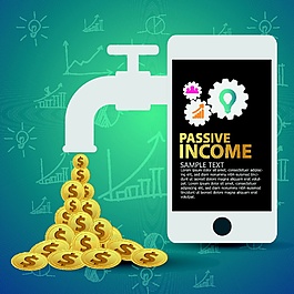 金融金幣矢量圖素材