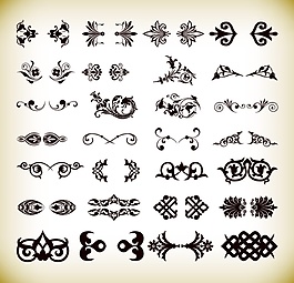 花紋圖標(biāo)矢量圖素材