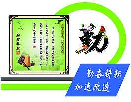 辛勤改造努力勵(lì)志教育宣傳展板