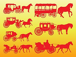 馬車矢量圖素材