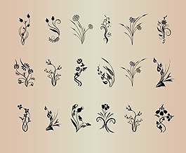 花朵花草矢量圖素材