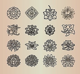 花紋圖案設(shè)計矢量圖素材