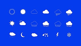天氣圖標(biāo)矢量圖素材