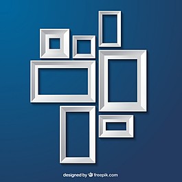 藍(lán)色背景的白色幀