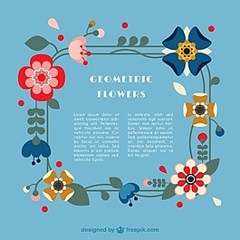 幾何花朵模板