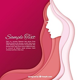 婦女剪影模板