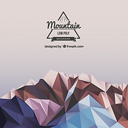 多边形山背景