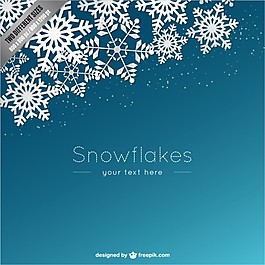 白色雪花背景模板