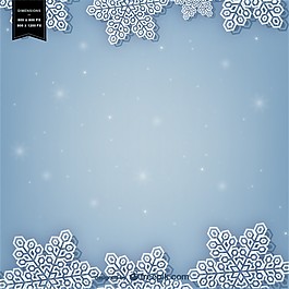 冬季背景的白色雪花