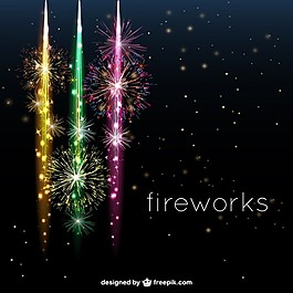 夜空中歡快的煙火