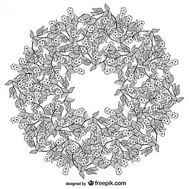 白色和灰色的花花環(huán)