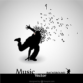 舞者的剪影高喊著音樂的音符