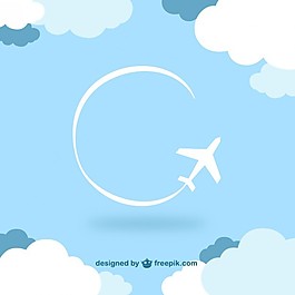 云層中飛行的飛機