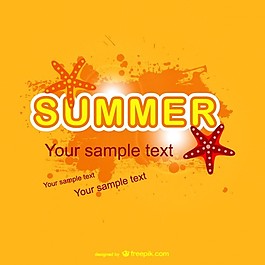 明亮的夏日背景與海星