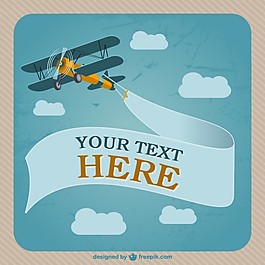 帶有信息的復(fù)古飛機(jī)