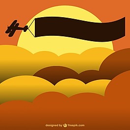 飛機(jī)旗幟模板