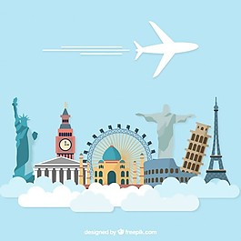 飛機假日旅游與世界古跡