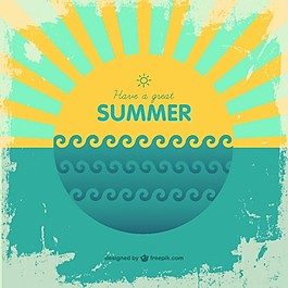 夏日的太陽(yáng)和海浪