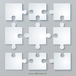 白色的拼圖