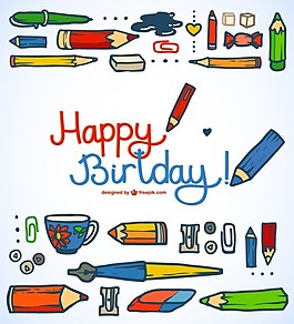 快樂的birttday賀卡圖