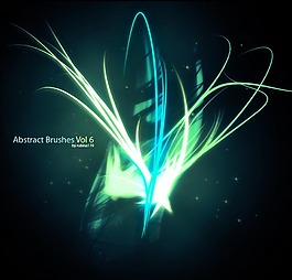 高清晰藍(lán)色絢麗光線筆刷