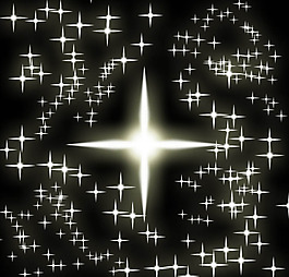 閃閃反光的夢幻星光筆刷