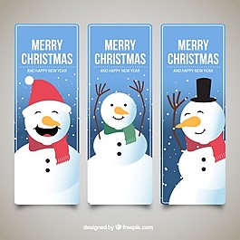 快樂的雪人橫幅