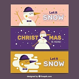 圣誕橫幅雪人
