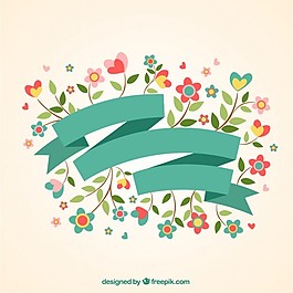 美麗的春天的旗幟