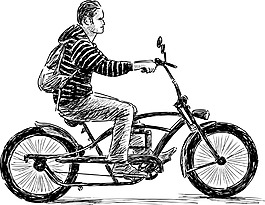騎自行車的人